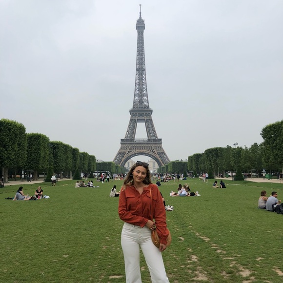 Mossimo Rust Linen Shacket Top - Picture 4 of 4